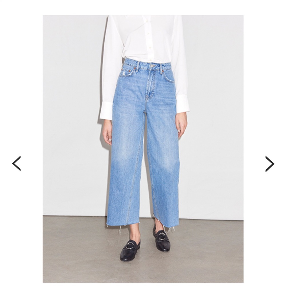 Topshop high waist flare crop